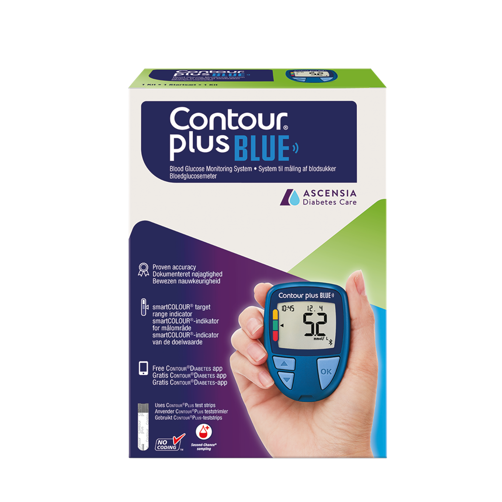 Bloedglucosemeter Contour Plus Blue startpakket